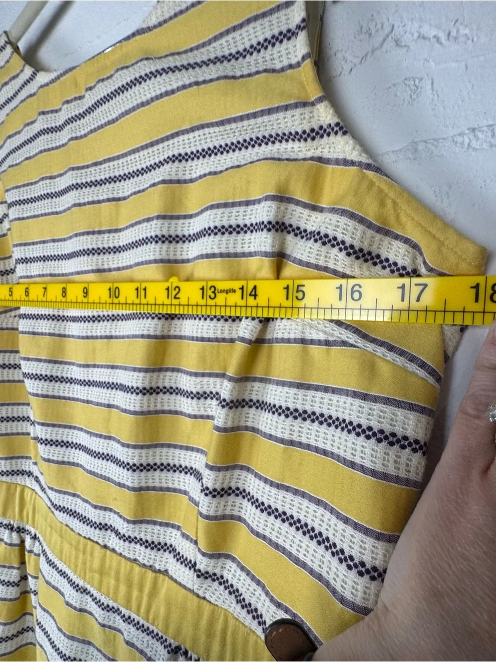 Boden Grace Yellow Purple Stripe Sheath Dress‎ sz Sleeveless Summer US 10 L